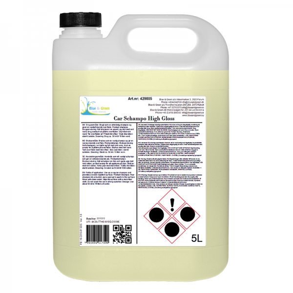 Blue & Green Car Schampo High Gloss 5L