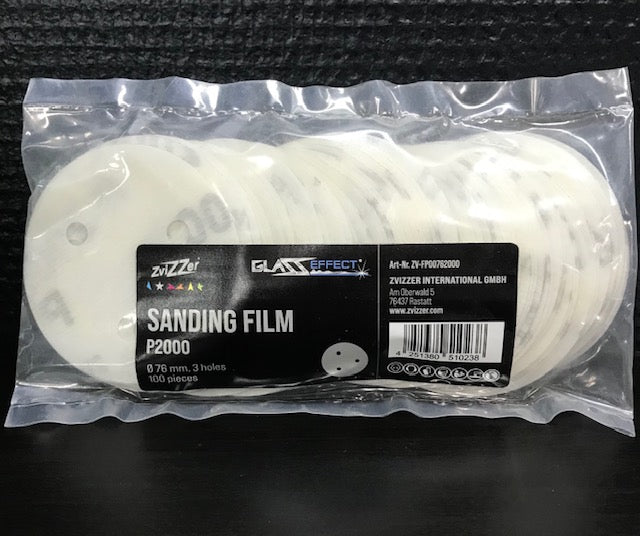 ZviZZer Sanding Film P2000 76 mm/3 holes (100 pcs)