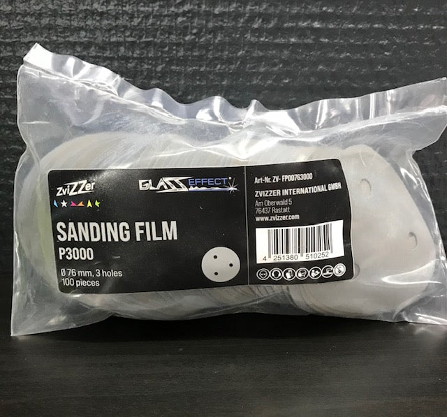 ZviZZer Sanding Film P3000 76 mm/3 holes (100 pcs)