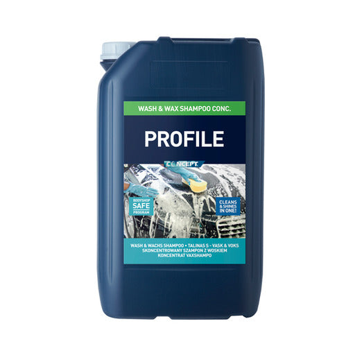 Profile Wash &amp; Wax, högkocentrerat vaxshampo, 25 Liter.