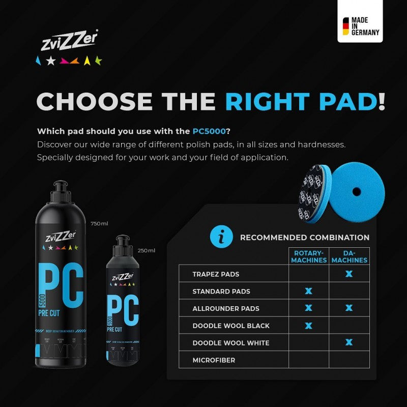 Zvizzer PC5000 Precut - Grovt polermedel - 250ml